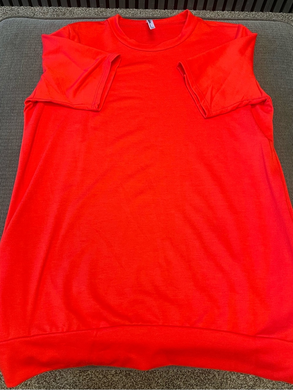 Azules Vibrant Red Crewneck Short Sleeve Dolman